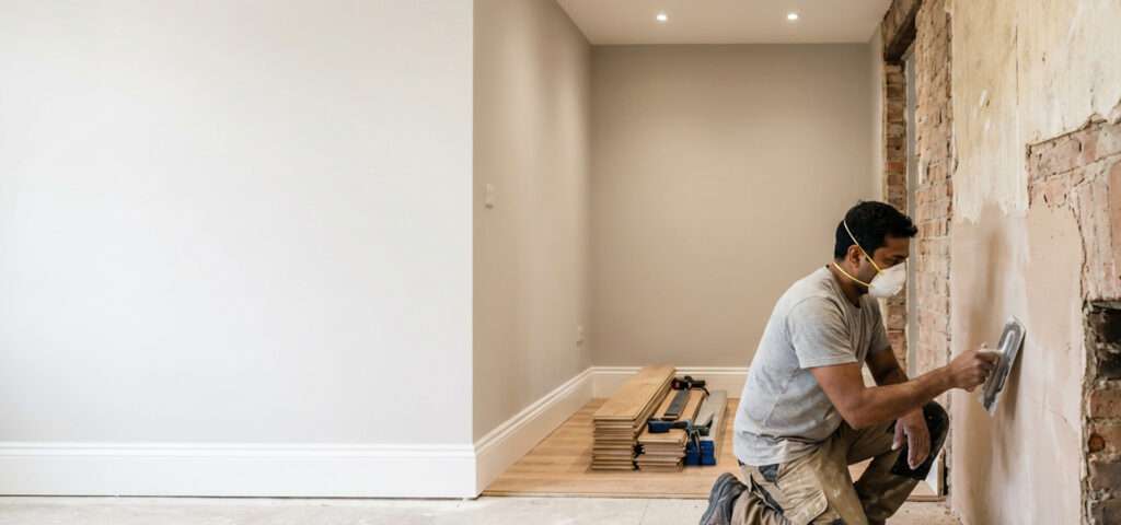 Professional home renovation work in Gorakhpur by Contec.app showing modern interior upgrades and quality finishing