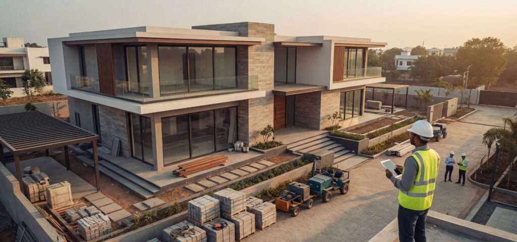 modern house construction in Lucknow