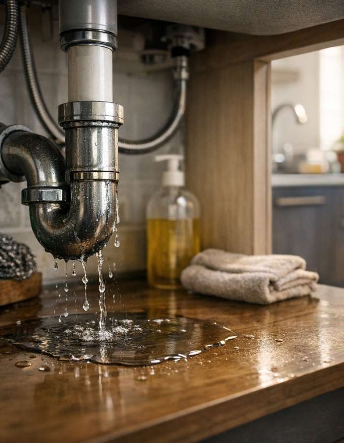 plumber repairing toilet flush system