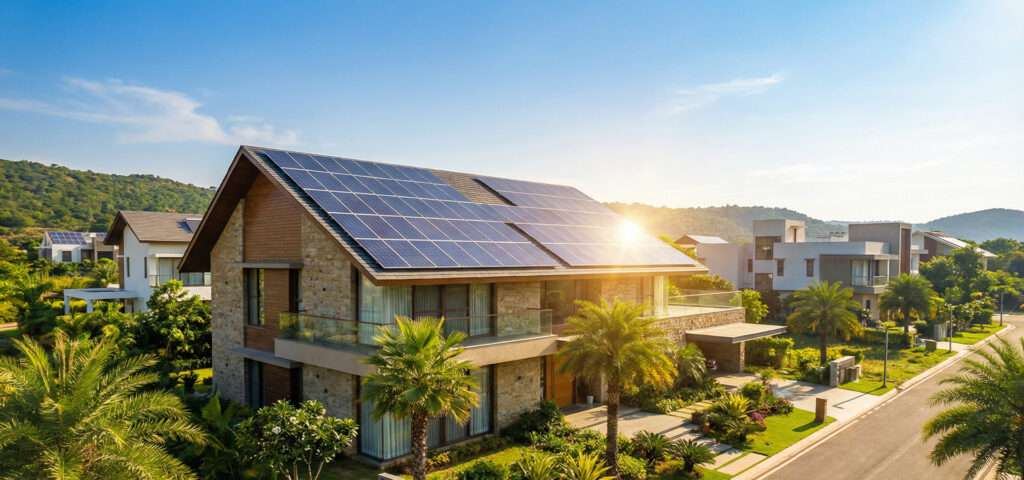 solar panel installation on rooftop in lucknow