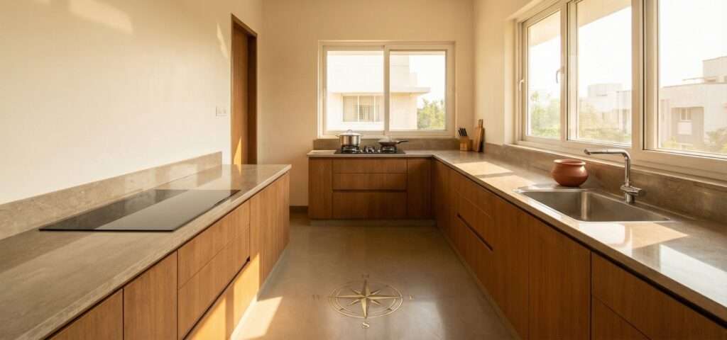 vastu kitchen placement direction diagram