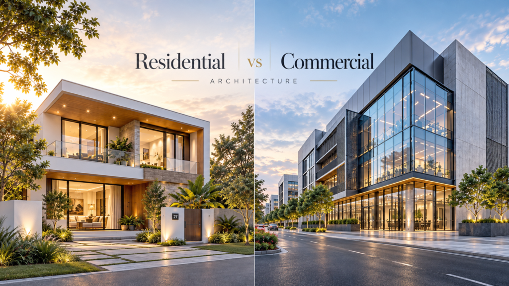Residential vs Commercial Architecture Services Gorakhpur
