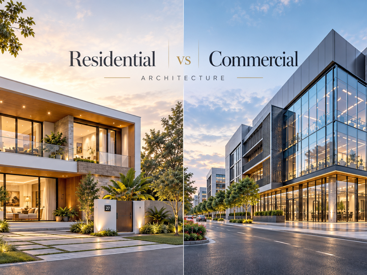 Residential vs Commercial Architecture Services in Gorakhpur 